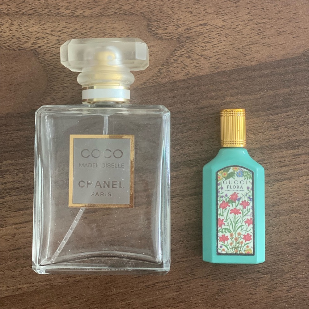 CHANEL and mini GUCCI Empty Perfume Bottles